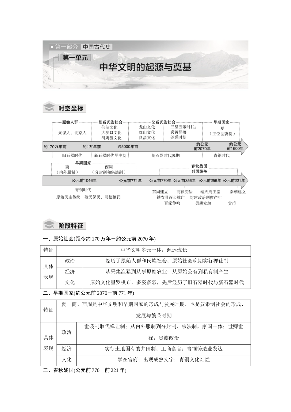 2026《金版教程》高考复习方案历史创新版-第1讲  中华文明的起源与早期国家.docx_第1页