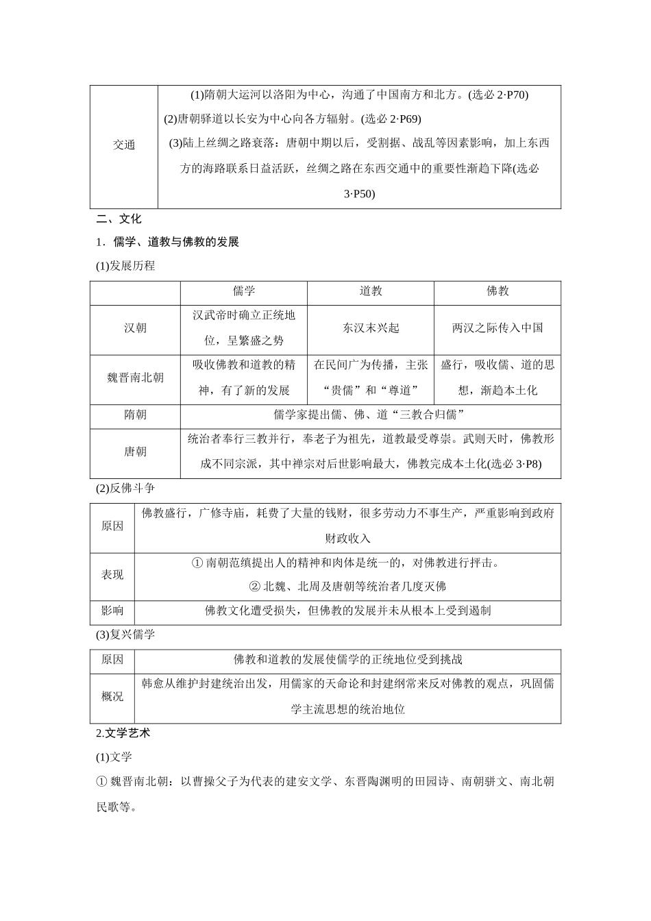 2026《金版教程》高考复习方案历史创新版-第8讲  三国至隋唐的经济、文化与对外交往.docx_第2页