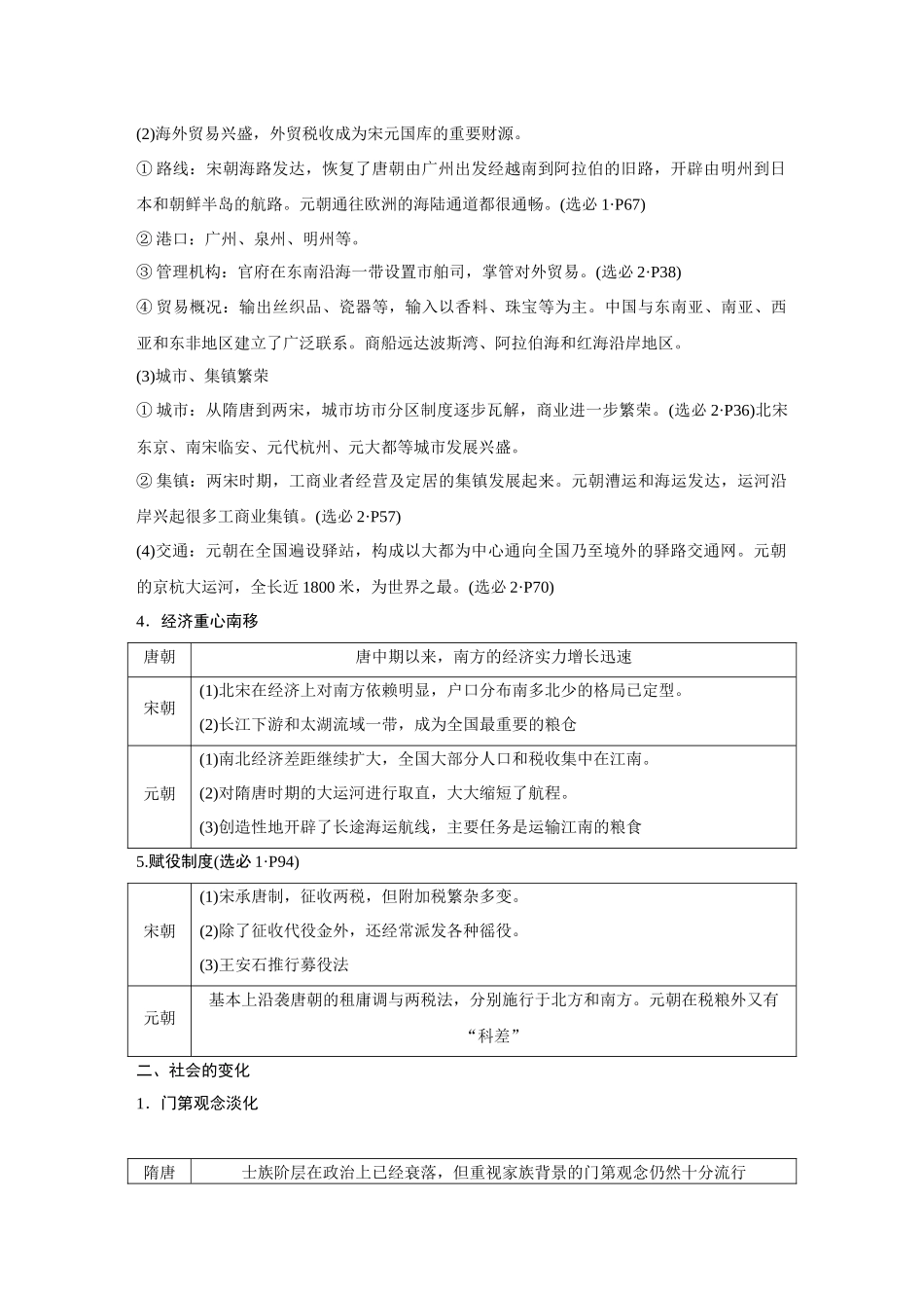 2026《金版教程》高考复习方案历史创新版-第10讲  辽宋夏金元的经济与社会生活.docx_第2页