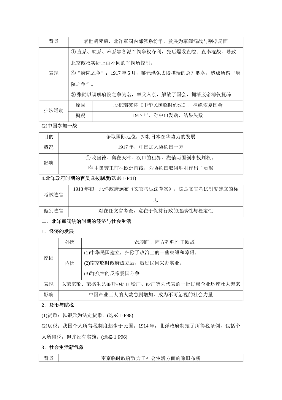 2026《金版教程》高考复习方案历史创新版-第19讲  北洋军阀统治时期的政治、经济与文化.docx_第2页