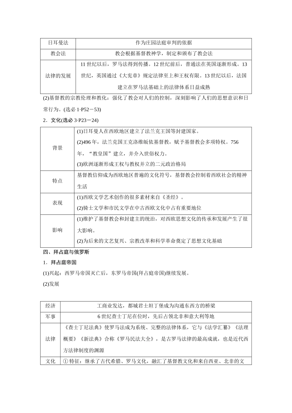 2026《金版教程》高考复习方案历史创新版-第31讲  中古时期的欧洲.docx_第3页