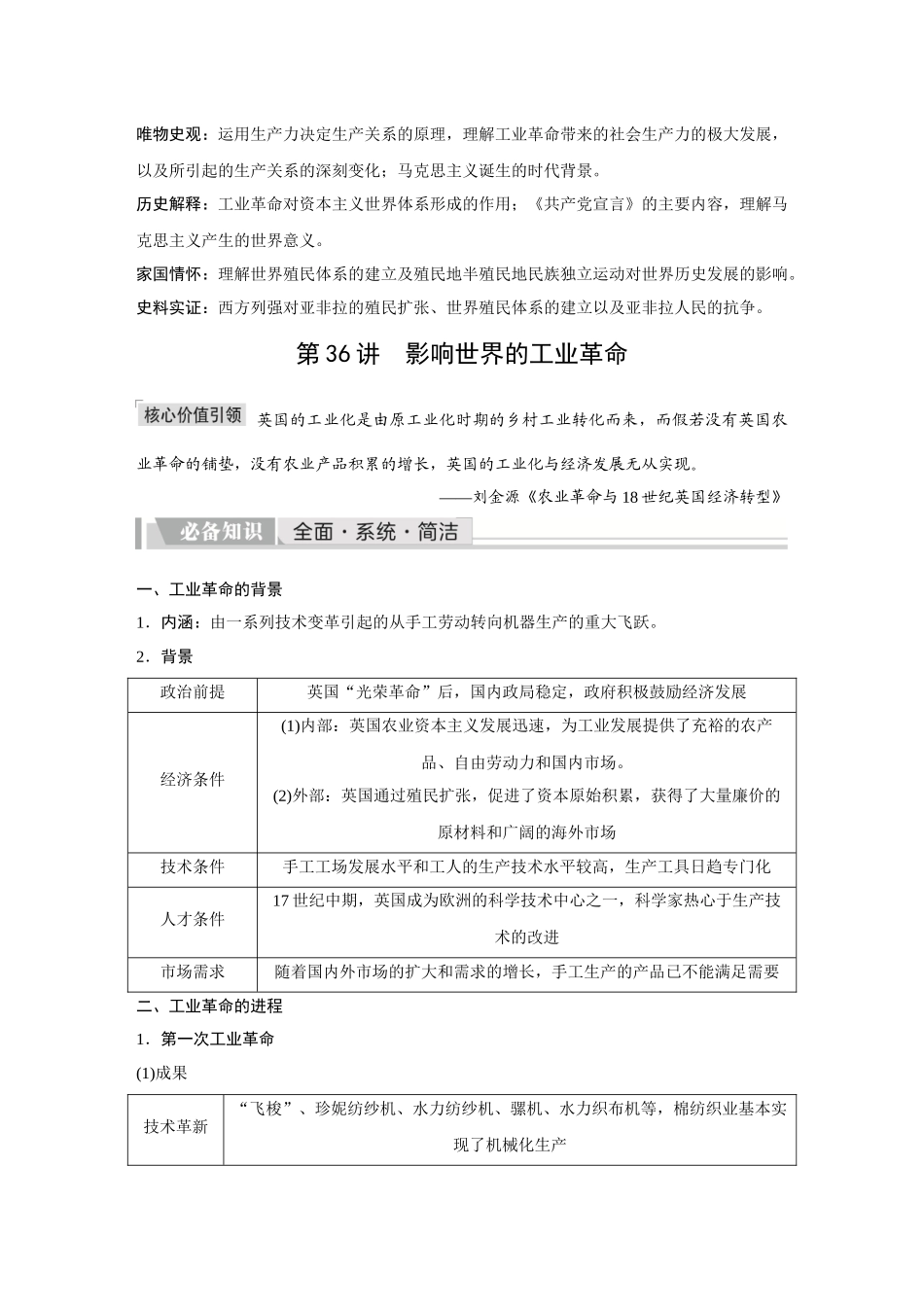 2026《金版教程》高考复习方案历史创新版-第36讲  影响世界的工业革命.docx_第2页