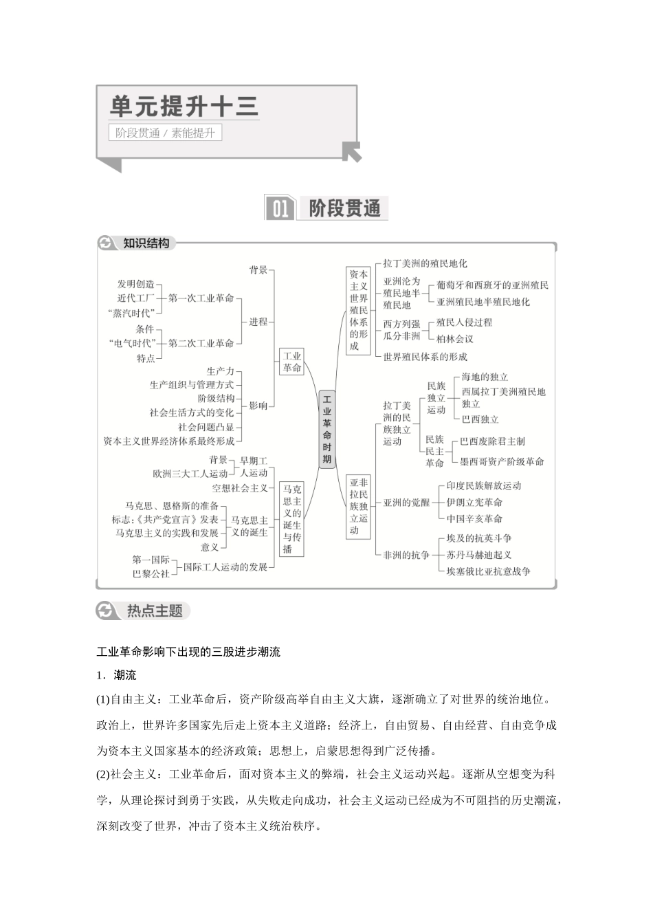 2026《金版教程》高考复习方案历史经典版-单元提升十三.docx_第1页