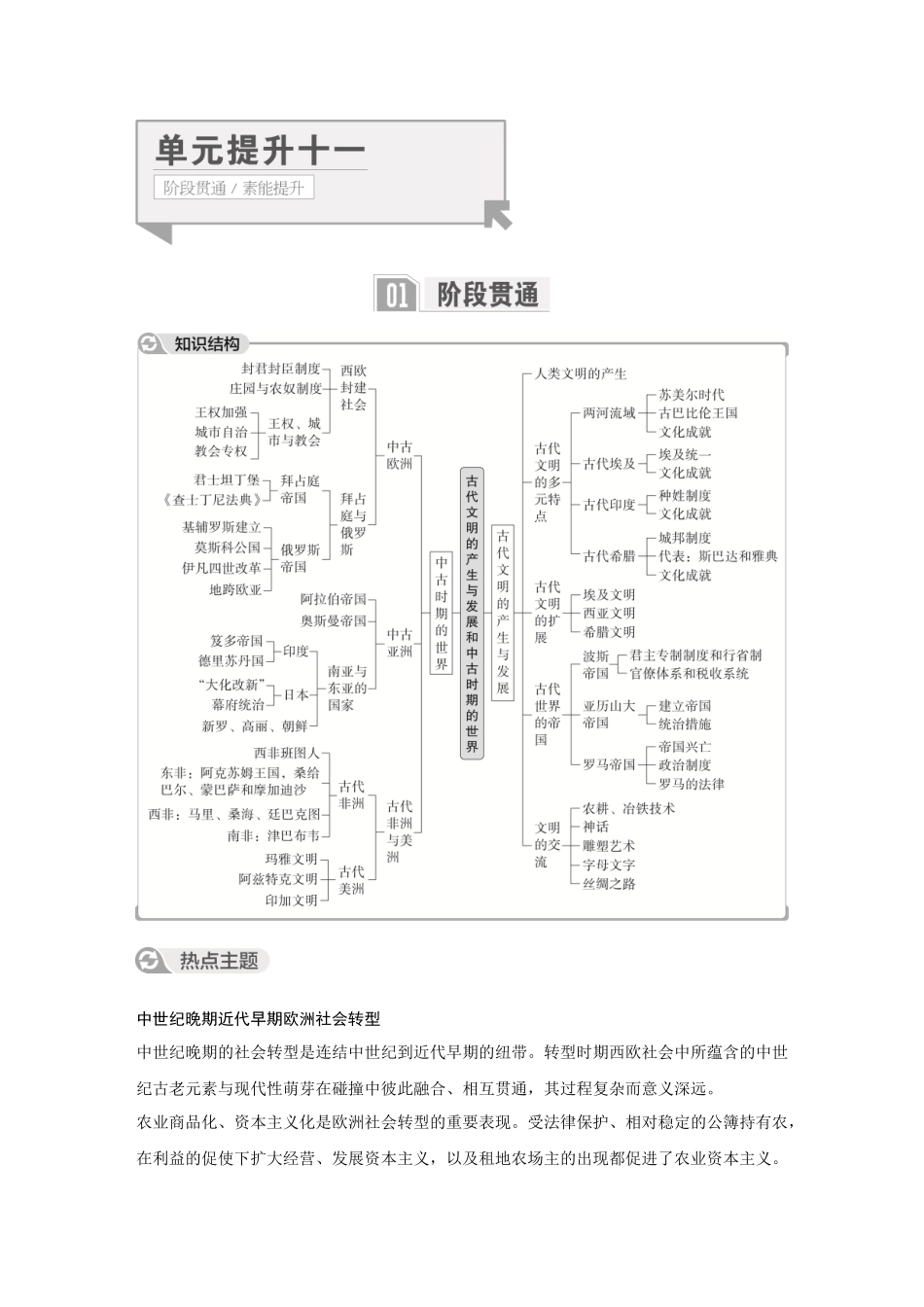 2026《金版教程》高考复习方案历史经典版-单元提升十一.docx_第1页