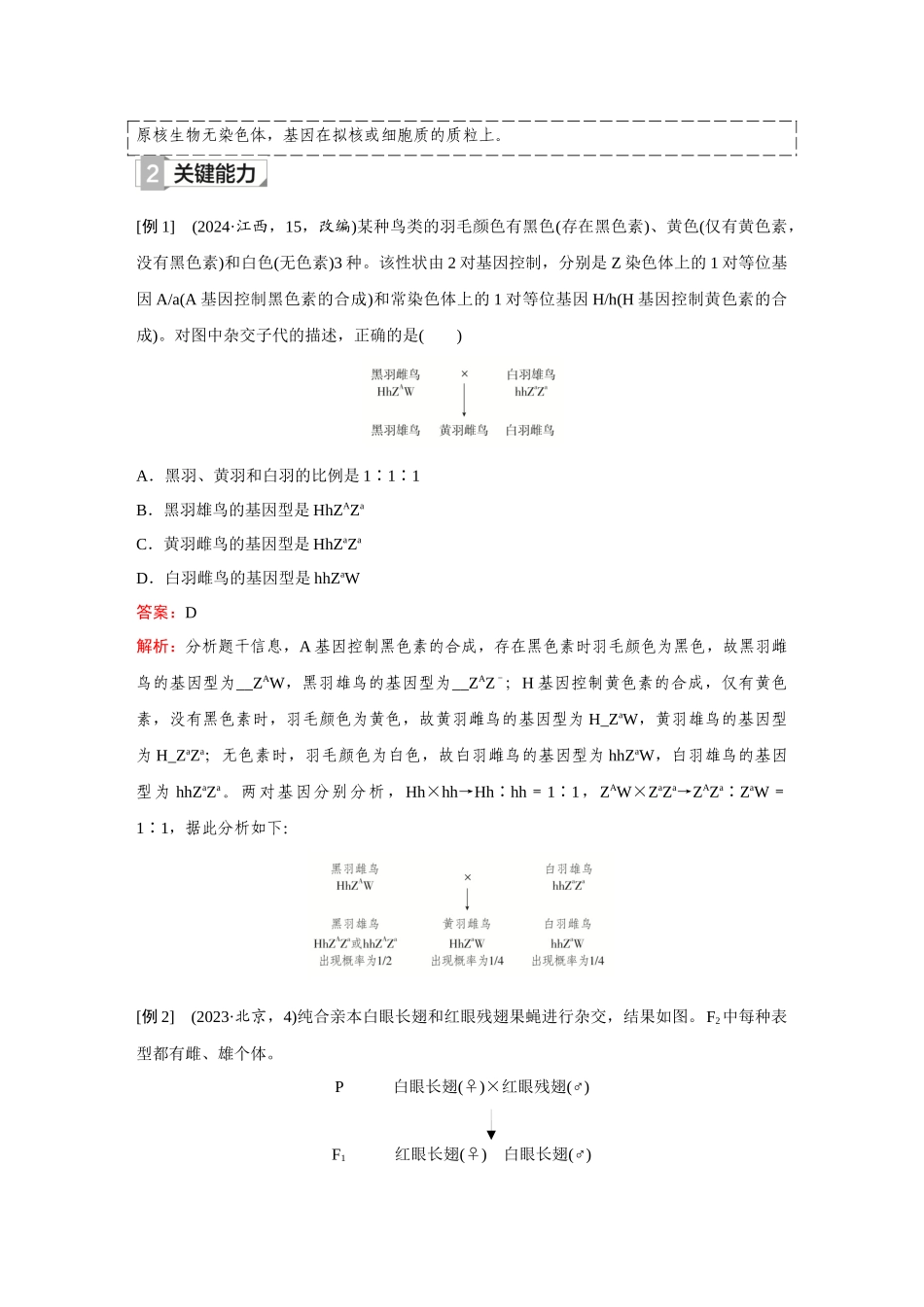 2026《金版教程》高考复习方案生物创新不定项版-第15讲 基因在染色体上、伴性遗传及人类遗传病.docx_第3页