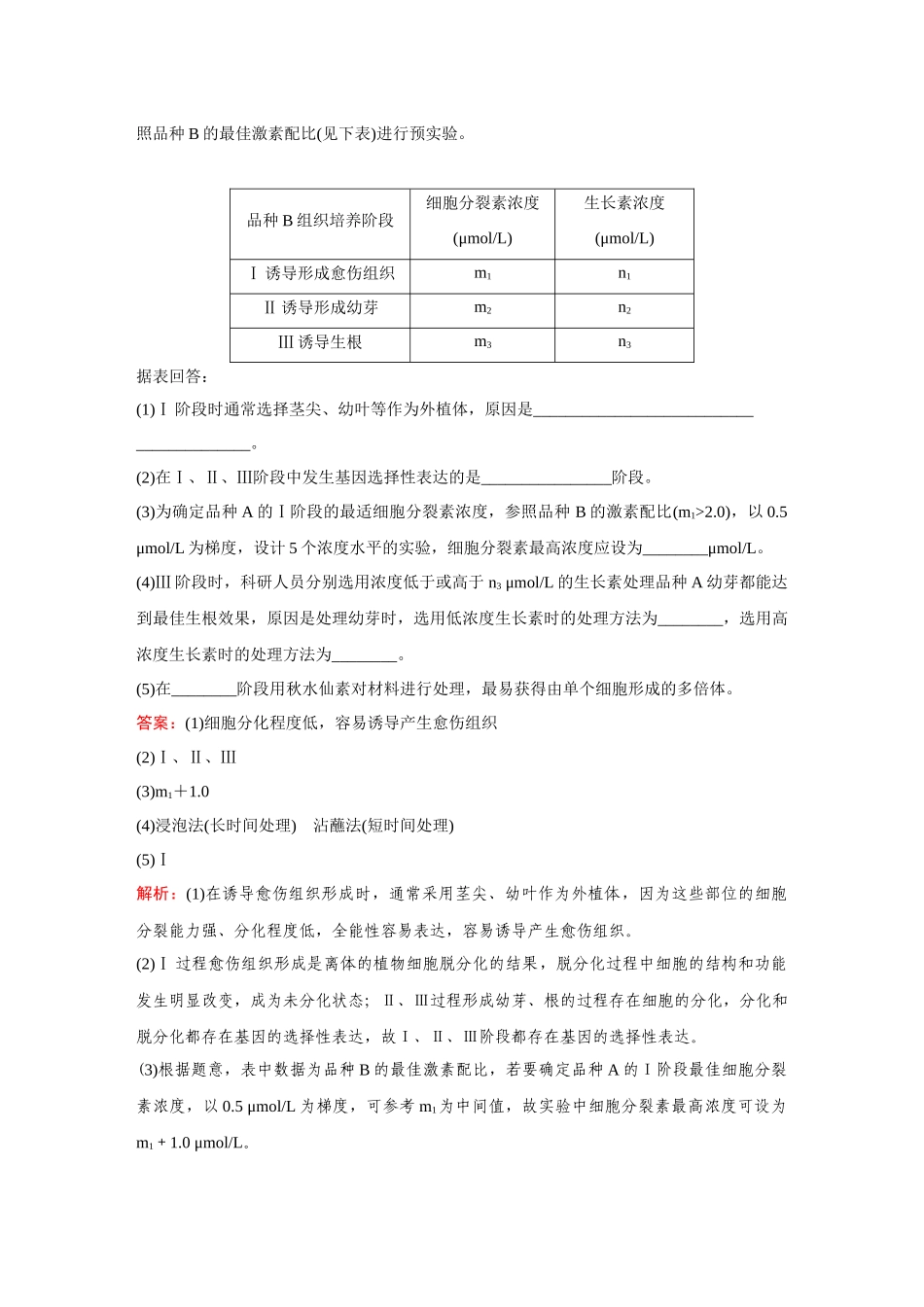 2026《金版教程》高考复习方案生物创新不定项版-小单元2 第34讲 植物细胞工程.docx_第2页