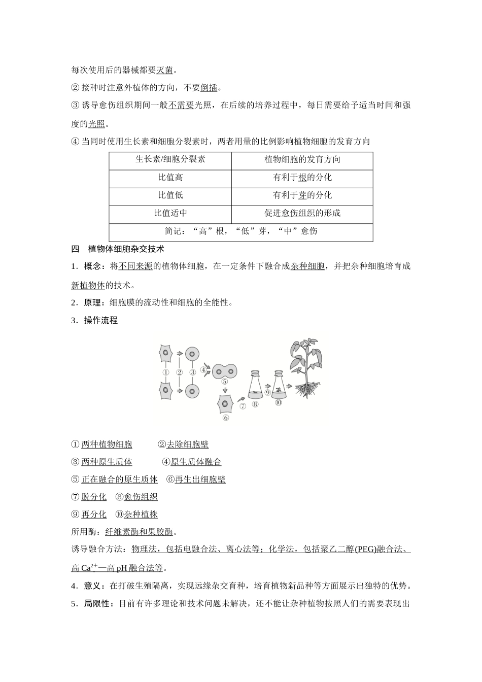 2026《金版教程》高考复习方案生物经典不定项版-第十单元  小单元2  第1课时  植物细胞工程.docx_第3页
