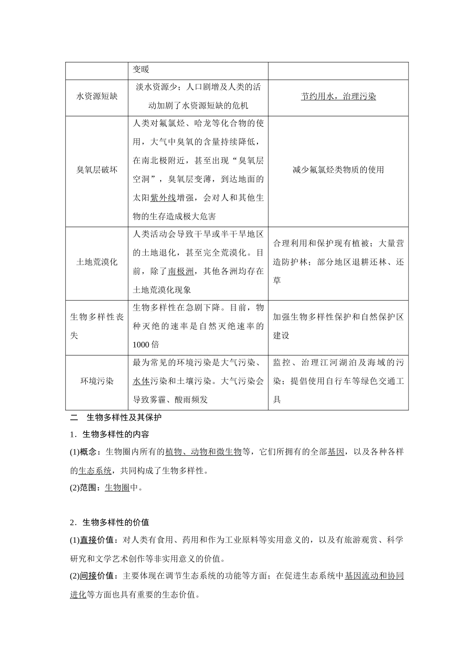 2026《金版教程》高考复习方案生物经典单选版-第九单元 第5课时 人与环境.docx_第2页