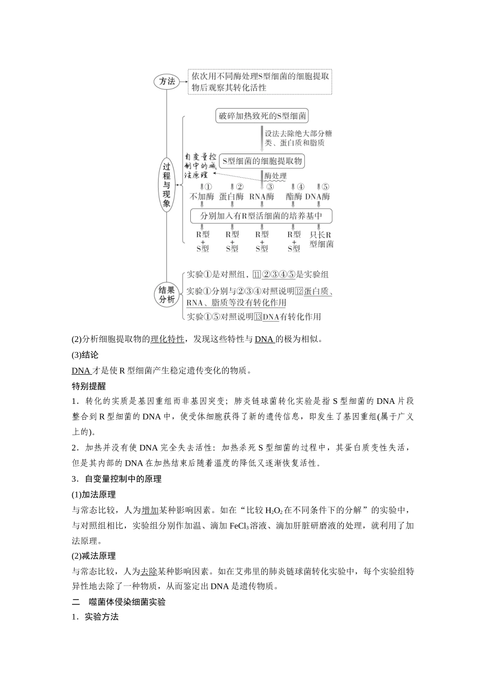 2026《金版教程》高考复习方案生物经典单选版-第五单元 第1课时 遗传的分子组成.docx_第2页