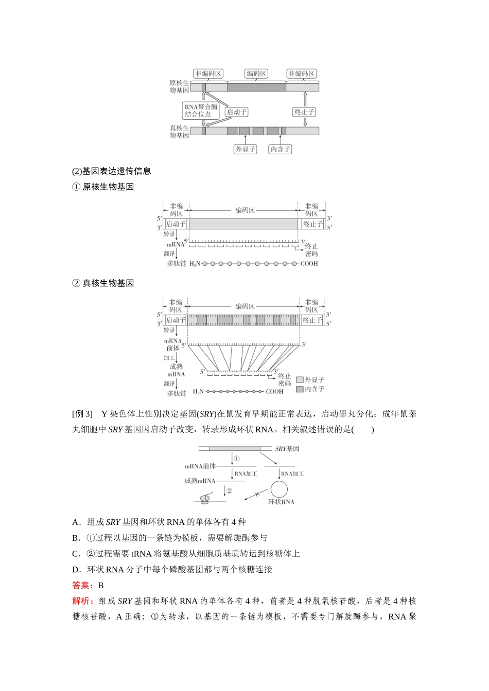 2026《金版教程》高考复习方案生物经典单选版-第五单元 微专题9 冈崎片段和基因表达的调控.docx_第3页