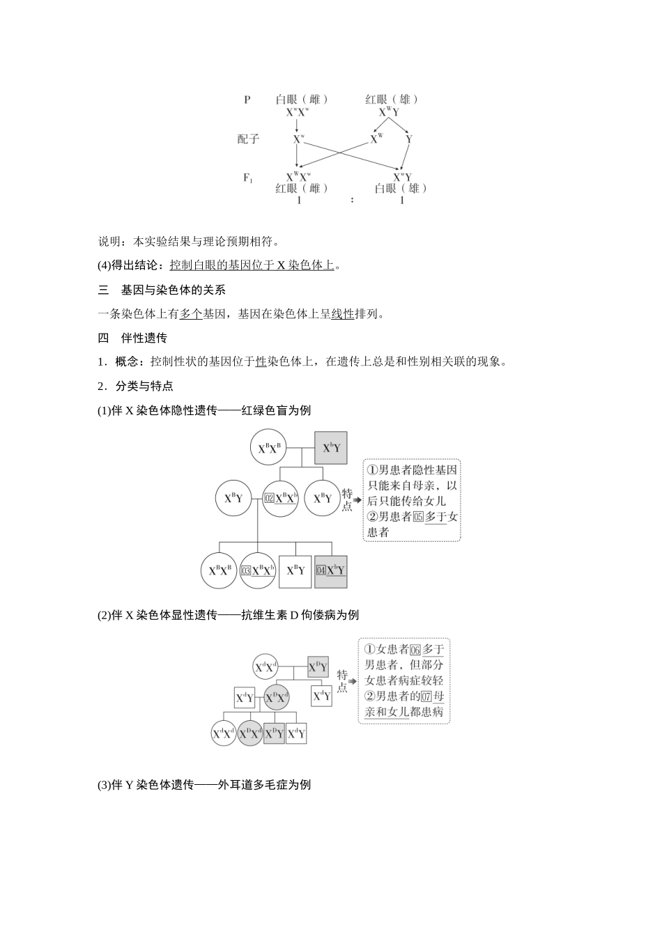 2026《金版教程》高考复习方案生物经典多选版-第四单元 第6课时 基因在染色体上、伴性遗传.docx_第3页