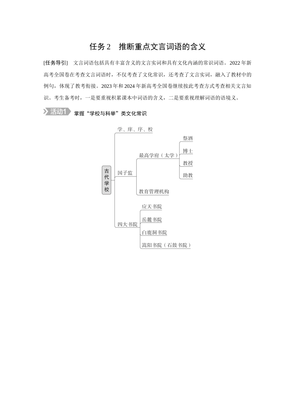 2026《金版教程》高考复习方案语文创新版-第3节  任务2  推断重点文言词语的含义.docx_第1页