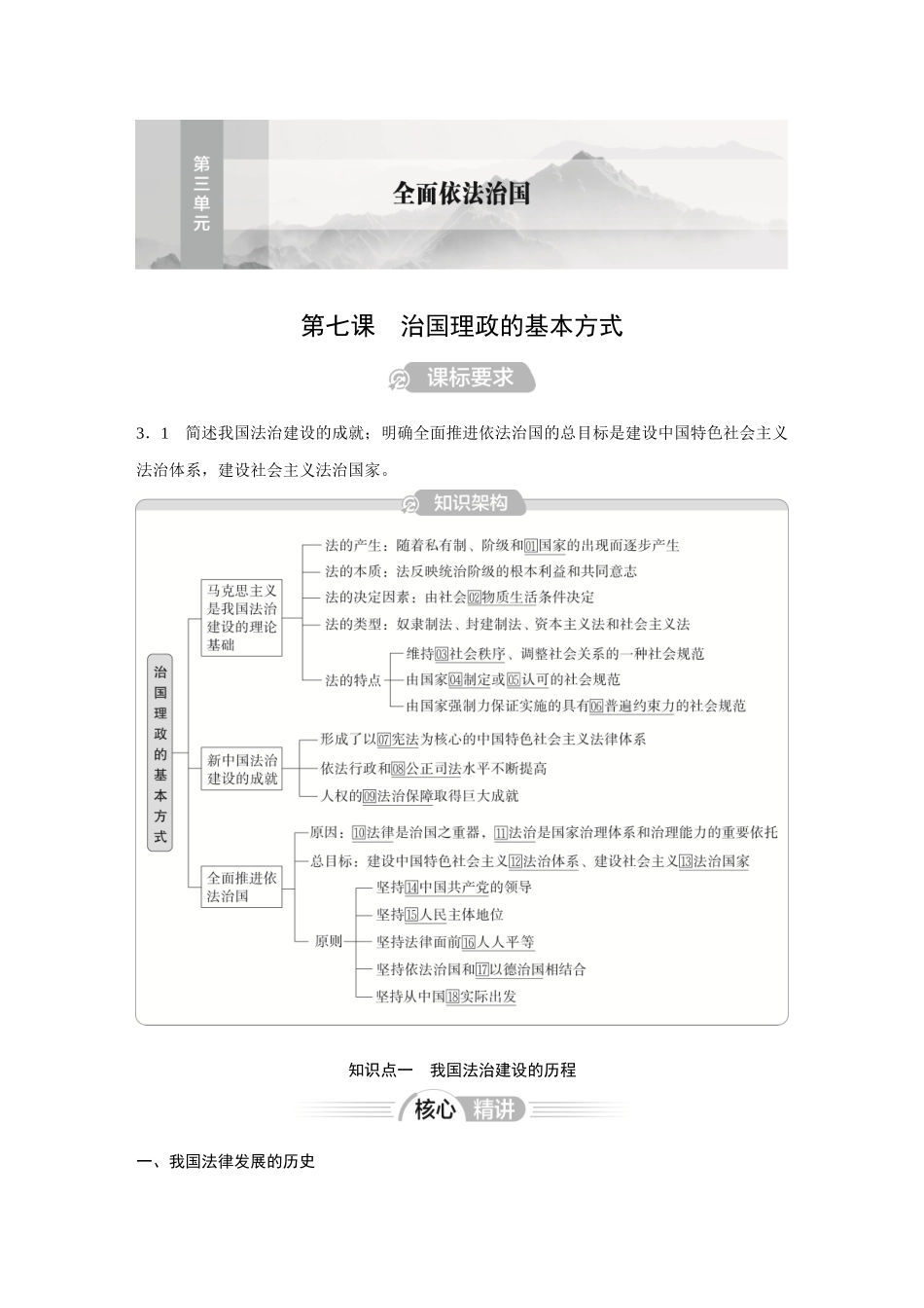 2026《金版教程》高考复习方案政治经典版-第7课  治国理政的基本方式.docx_第1页