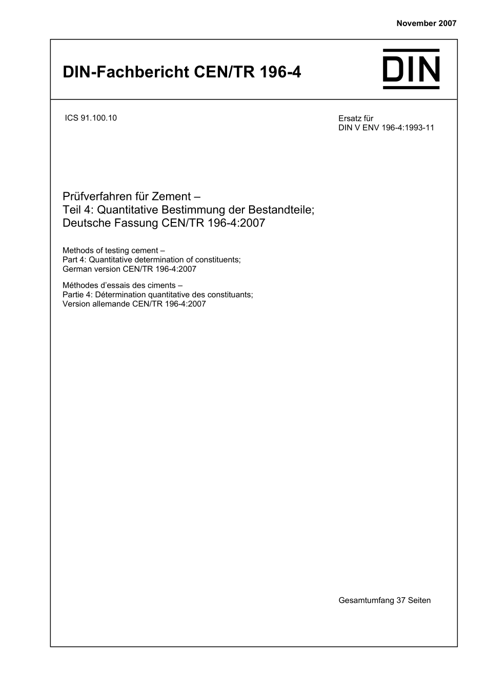 DIN CEN/TR 196-4:2007-11(EN).pdf_第1页