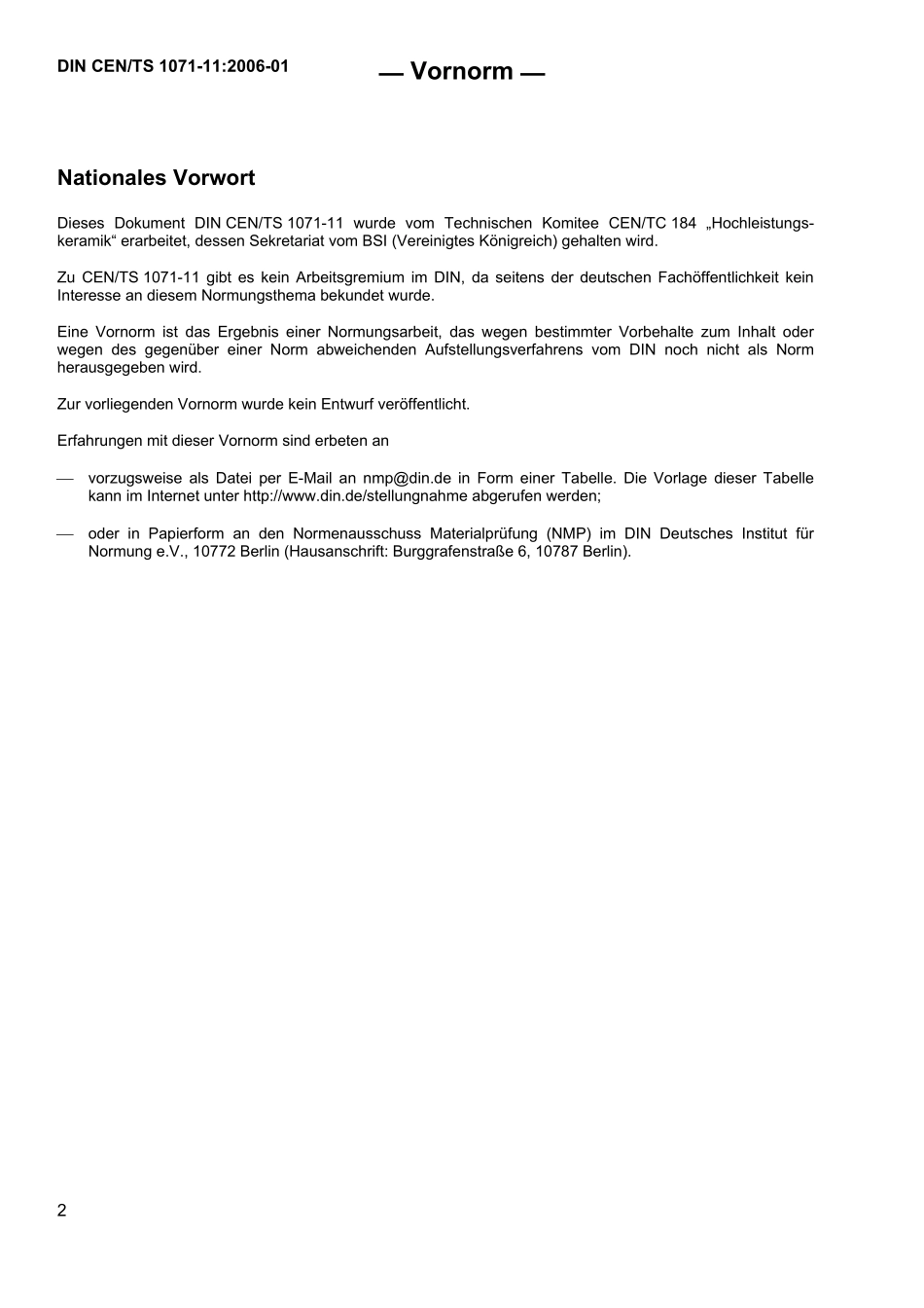 DIN CEN/TS 1071-11:2006-01(EN).pdf_第2页