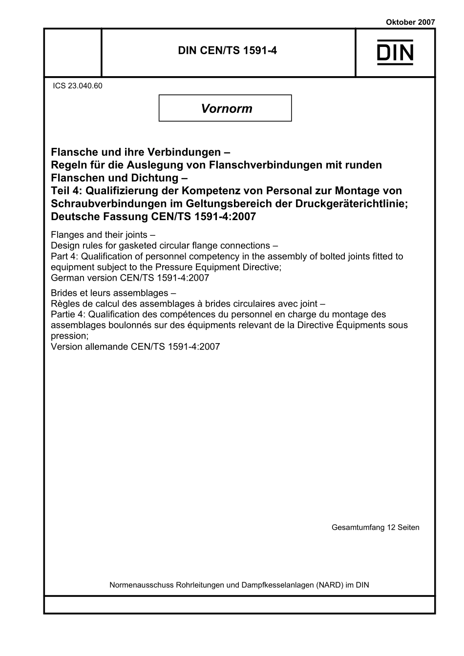 DIN CEN/TS 1591-4:2007-10(EN).pdf_第1页