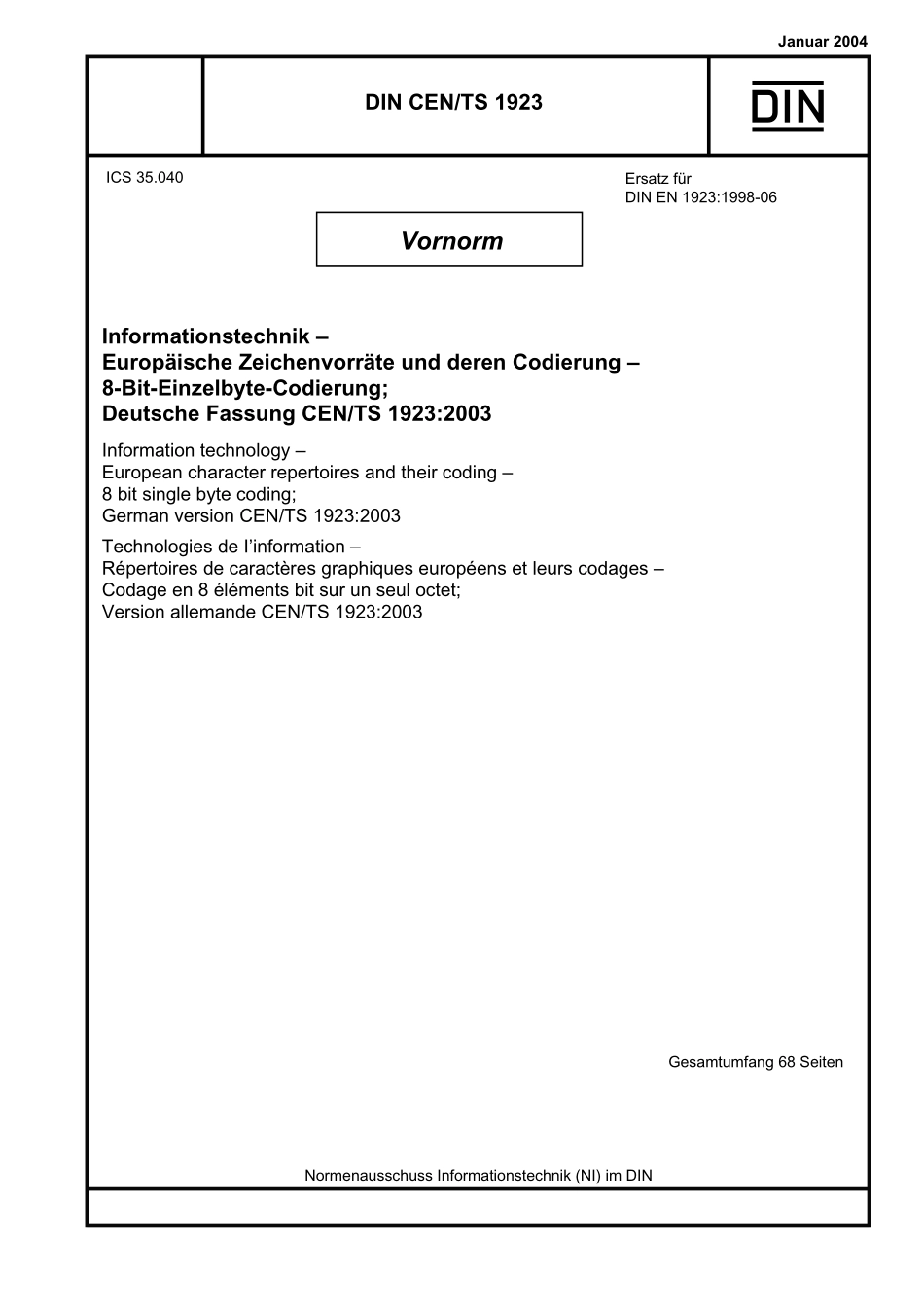 DIN CEN/TS 1923:2004-01(EN).pdf_第1页