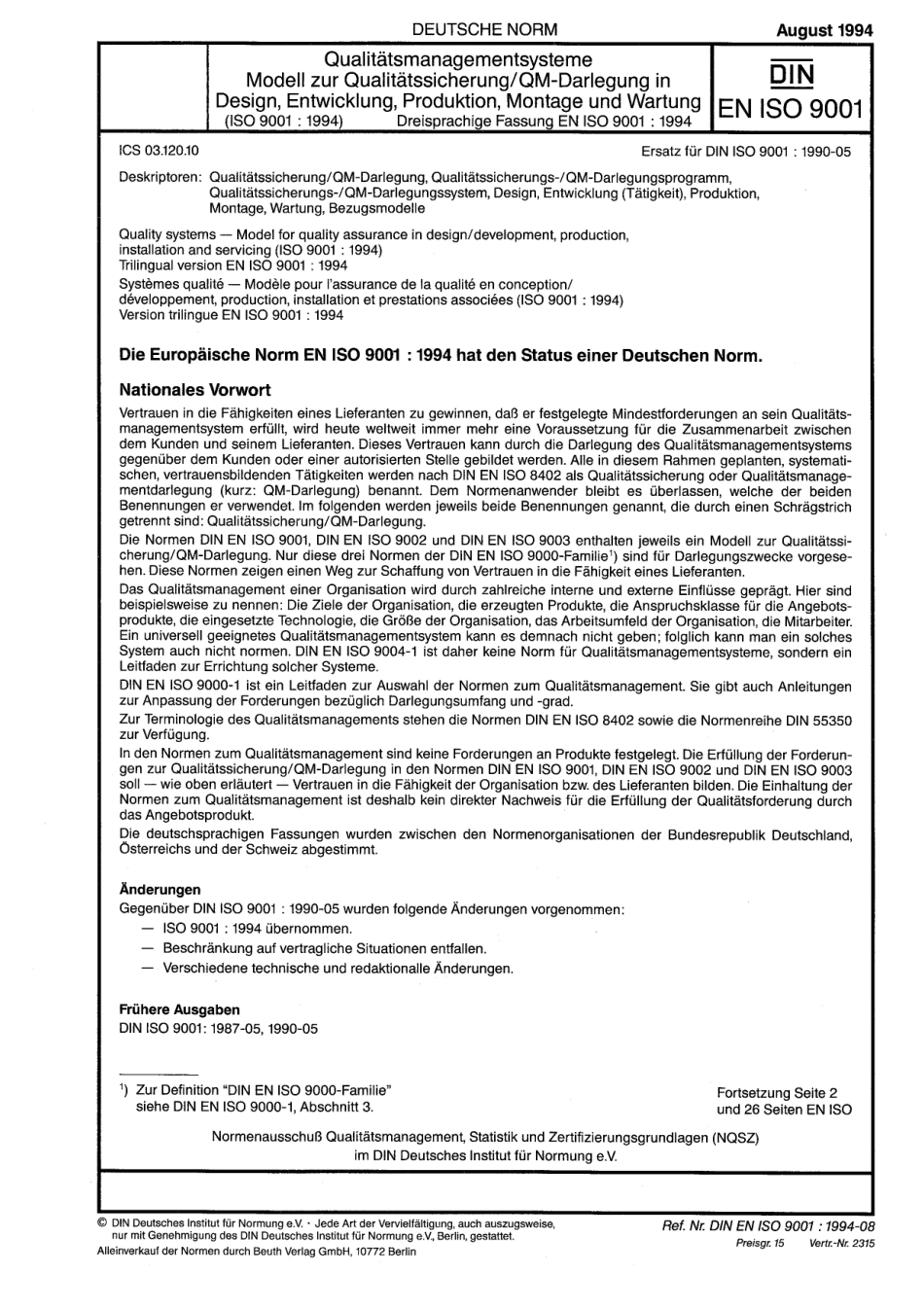 DIN EN ISO 9001:1994-08(EN).pdf_第1页