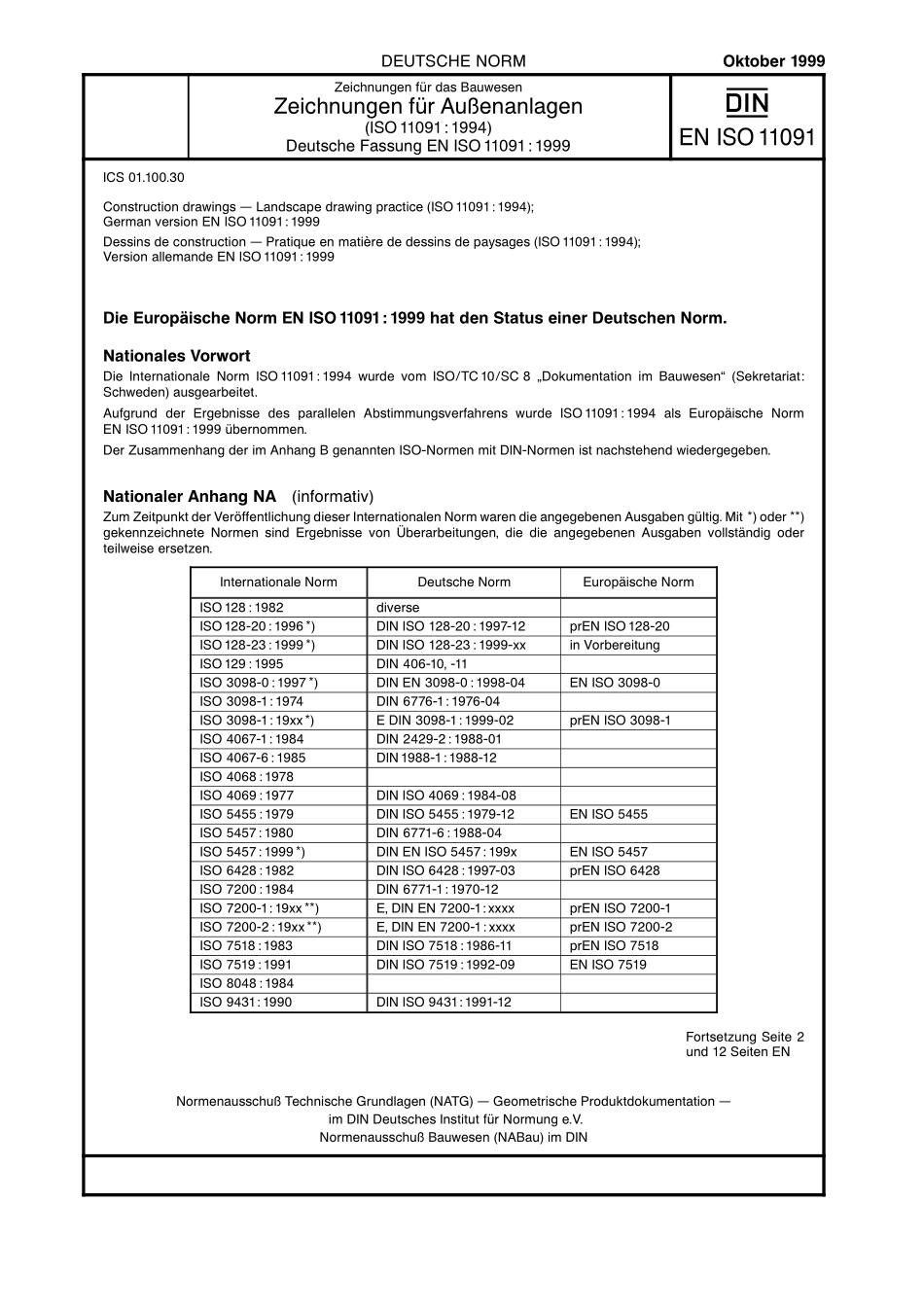 DIN EN ISO 11091：1999-10（EN）.pdf_第1页