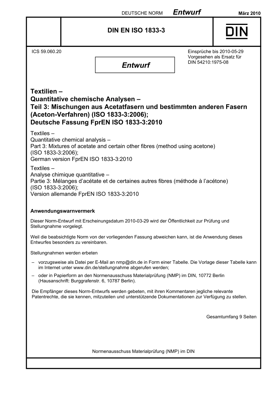 E DIN EN ISO 1833-3:2010-03(EN).pdf_第1页