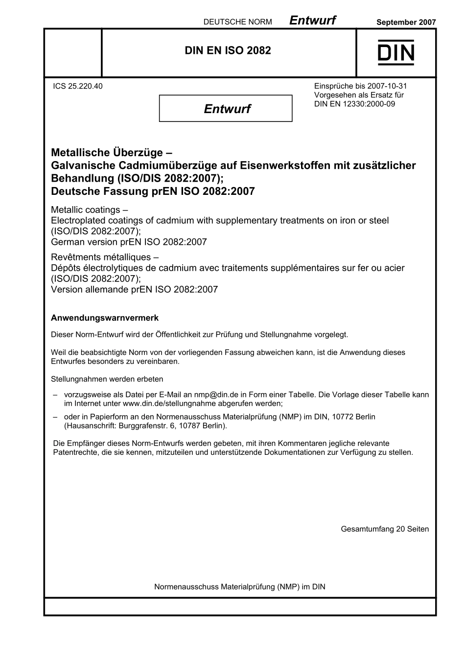 E DIN EN ISO 2082：2007-09（EN）.pdf_第1页