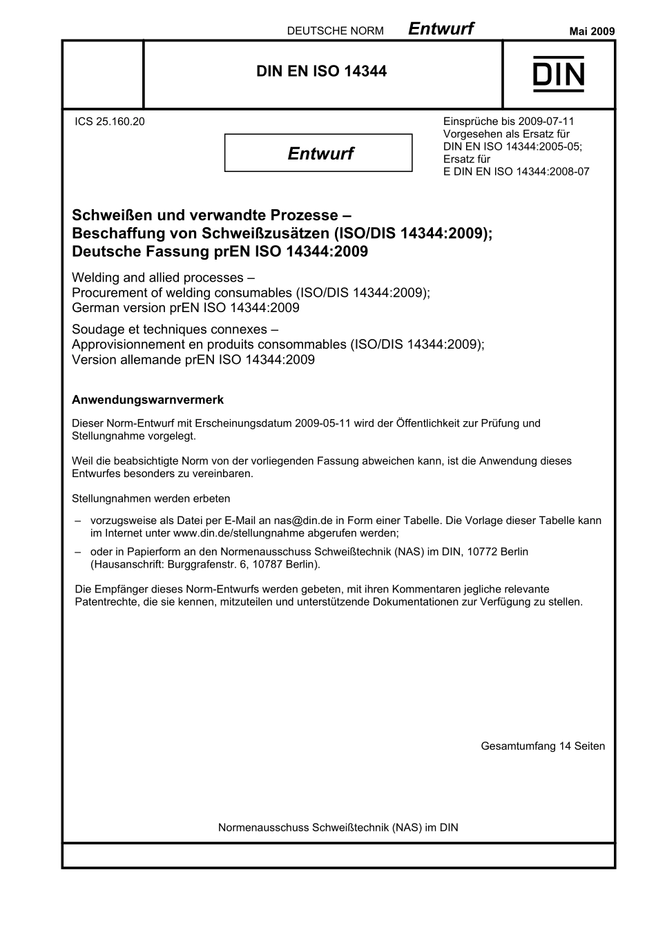 E DIN EN ISO 14344：2009-05（EN）.pdf_第1页