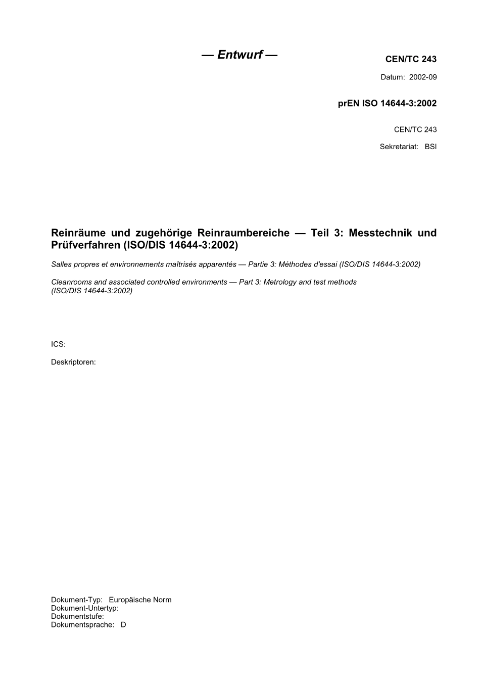 E DIN EN ISO 14644-3：2002-12（EN）.pdf_第3页