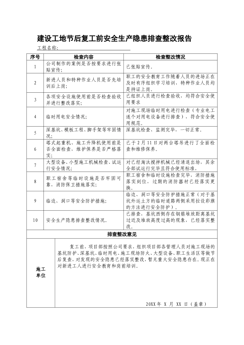 节前停工及节后复工安全隐患排查表(2).doc_第2页