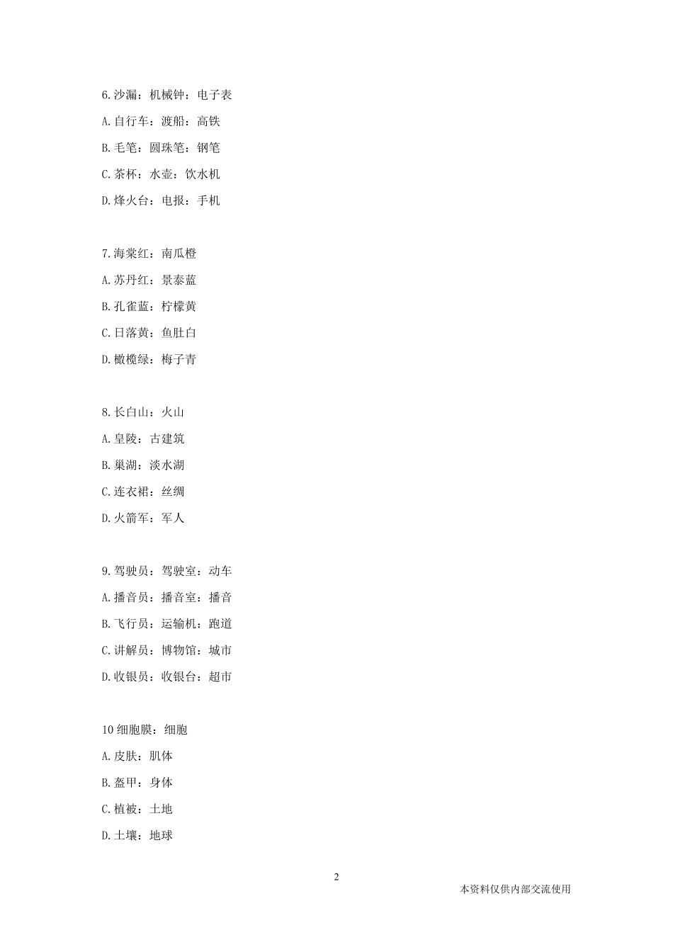 23.4.27 考前刷题 类比推理.pdf_第3页