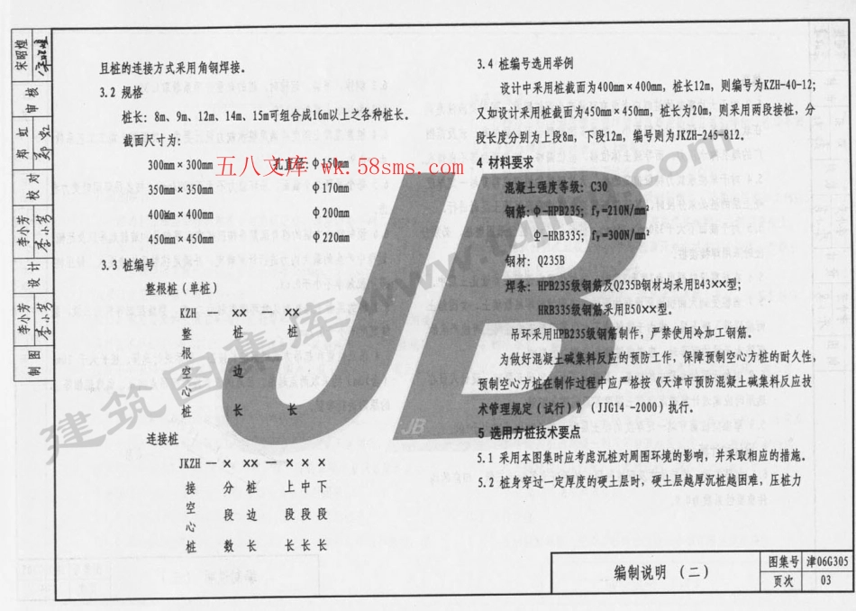 津06G305 预制钢筋混凝土空心方桩.pdf_第3页