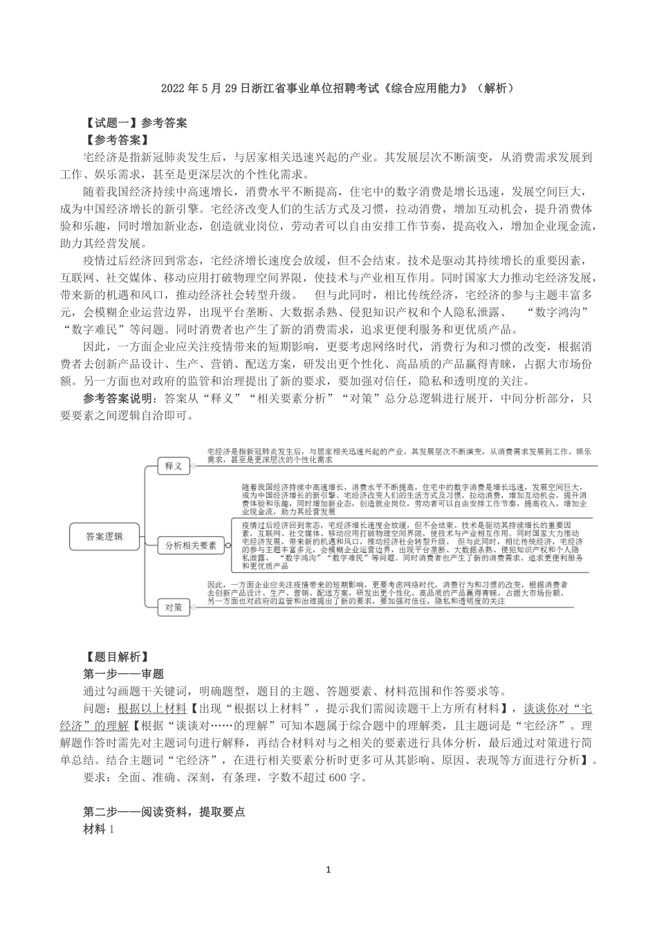 2022年5月29日浙江省事业单位招聘考试《综合应用能力》(解析).pdf_第1页