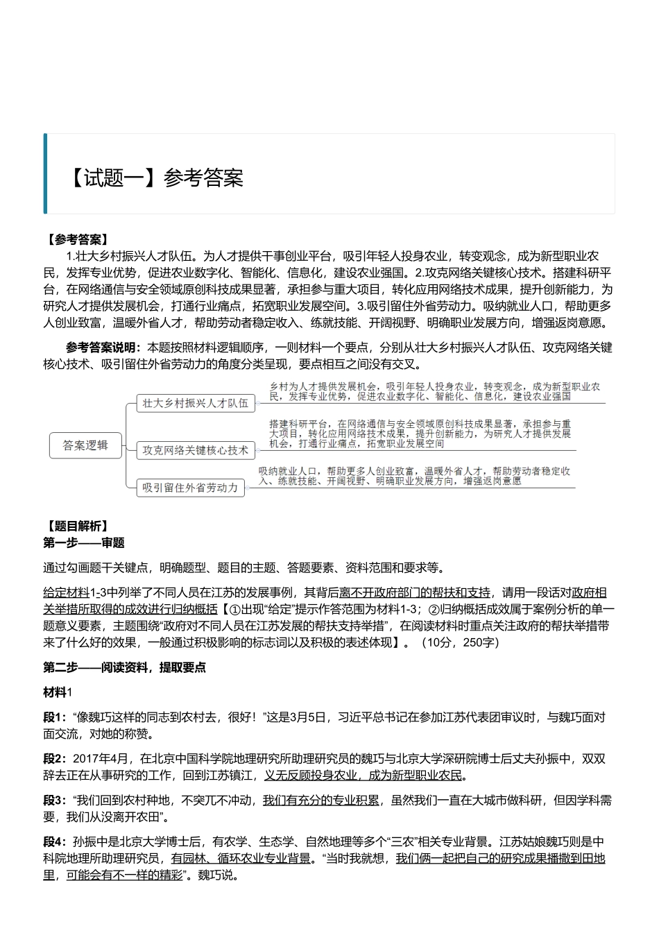 2023年4月1日江苏事业单位统考（管理岗主观题）（解析）.pdf_第1页