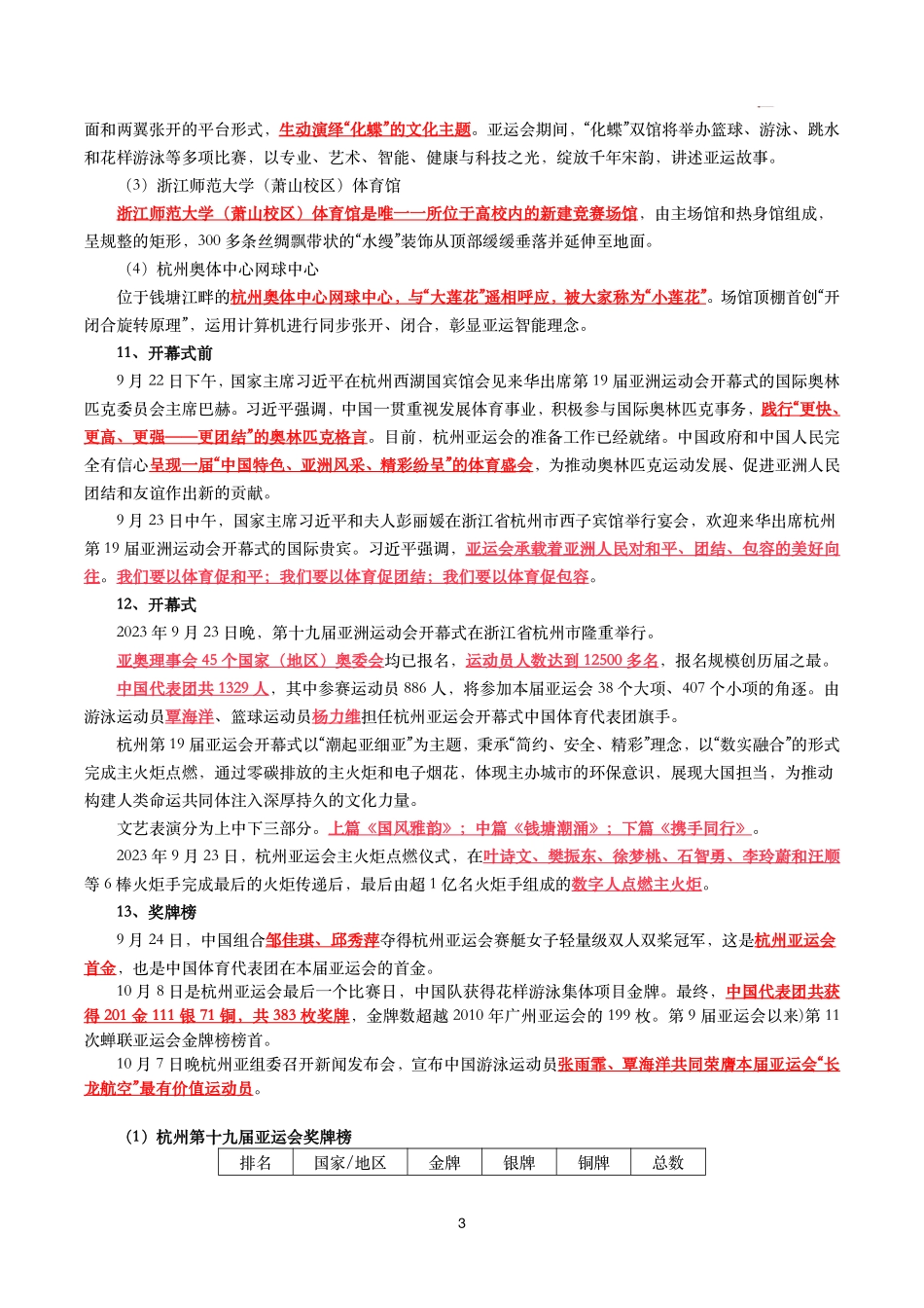 杭州第十九届亚运会考点及试题.pdf_第3页