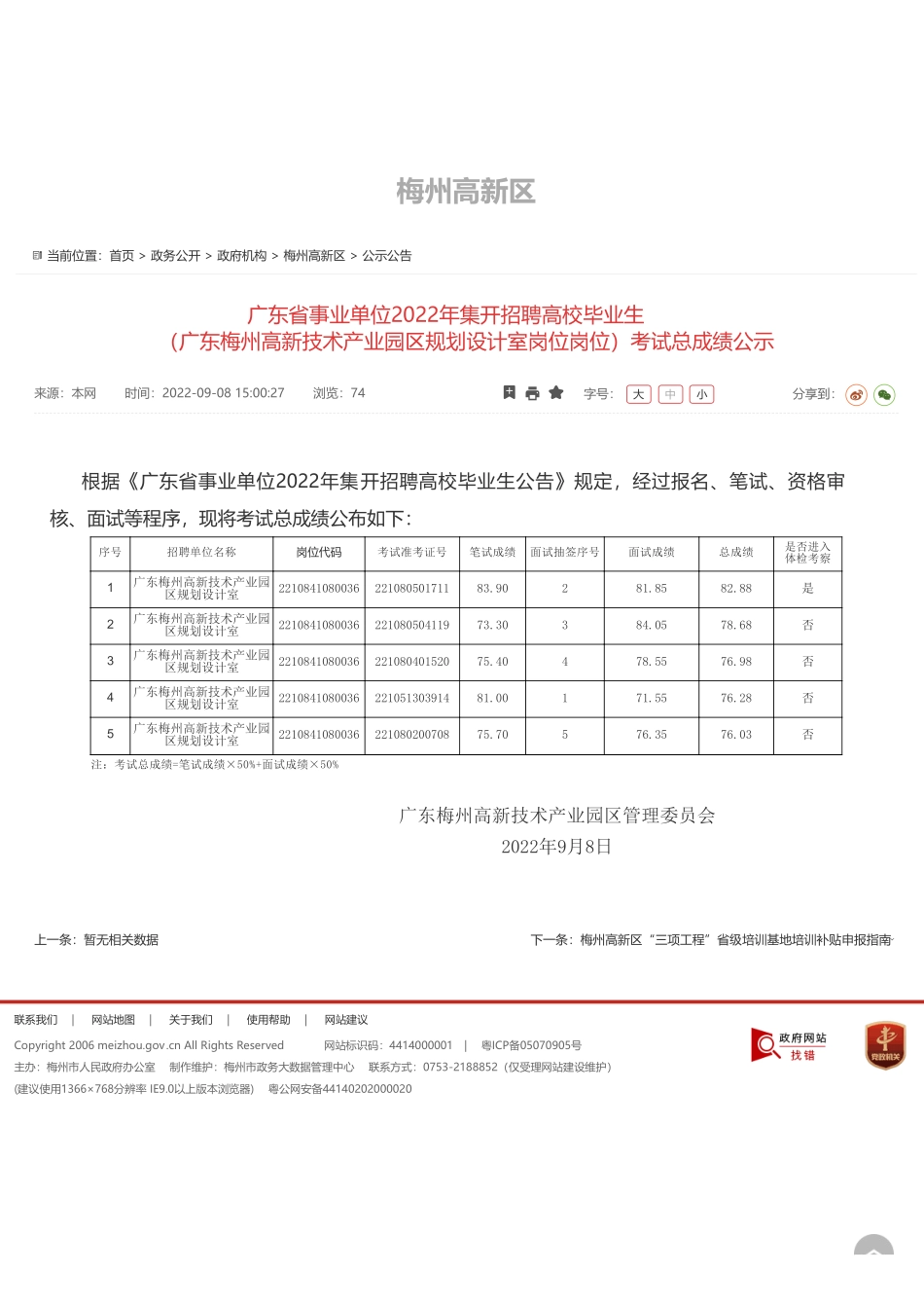 梅州市高新技术产业园区规划设计室岗位岗位.pdf_第1页