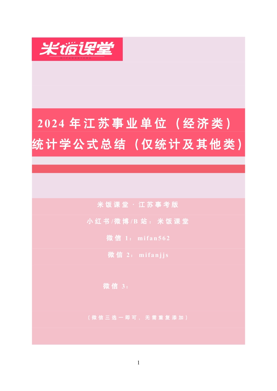 统计学公式总结(仅统计类).pdf_第1页