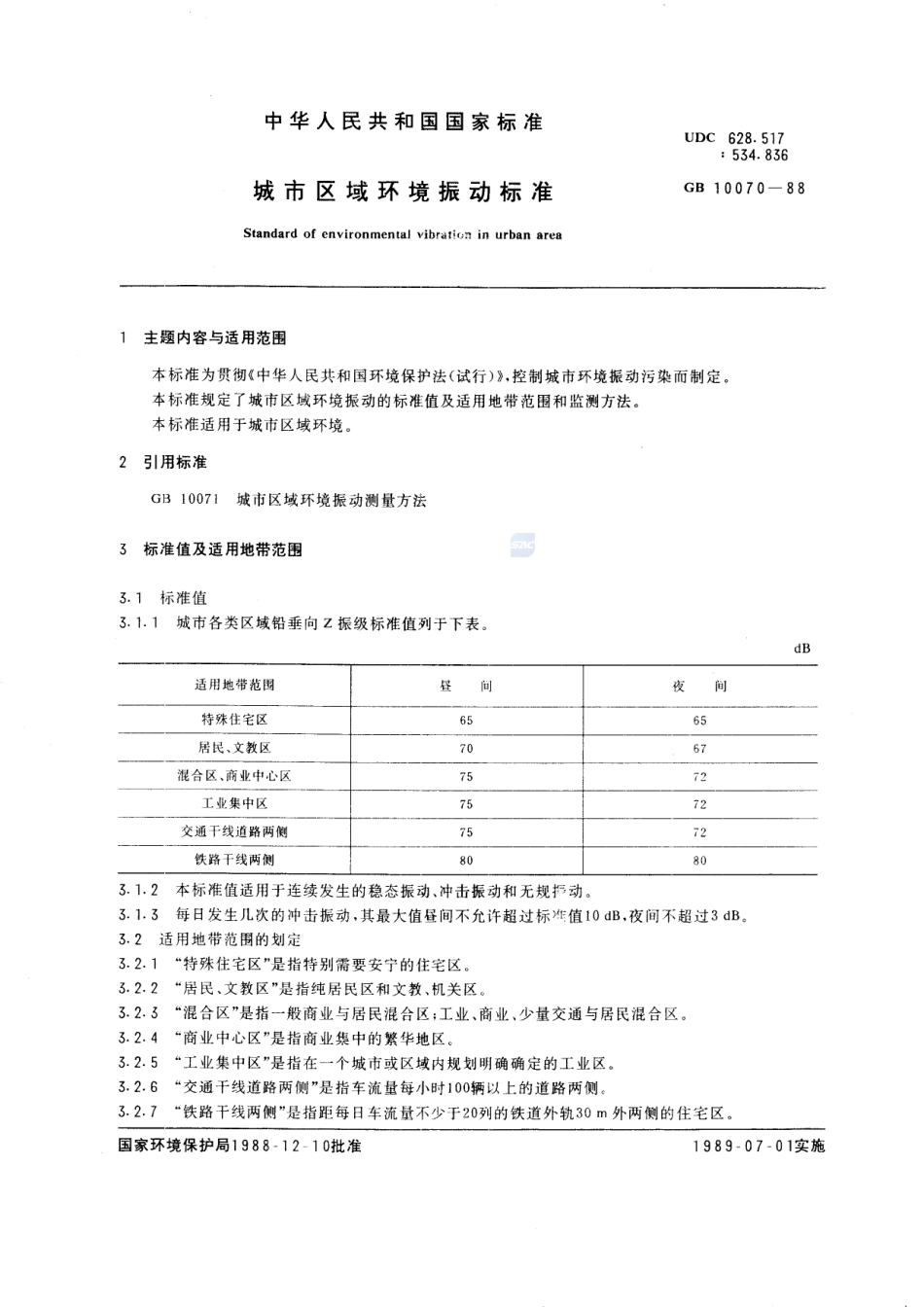 城市区域环境振动标准GB+10070-1988.pdf_第2页