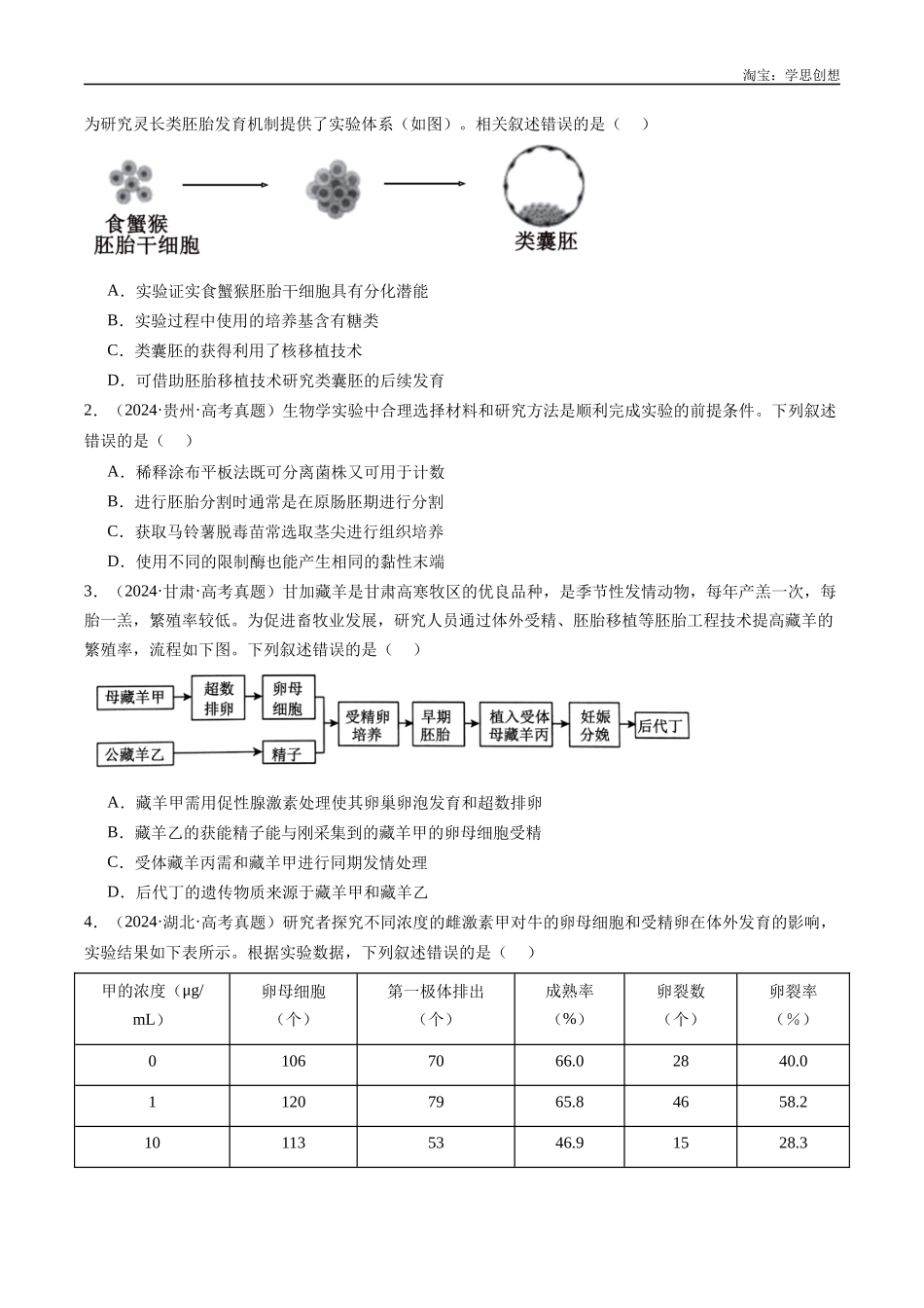 高考专题25 基因工程-(2015-2025)高考生物真题分类汇编(全国通用) (原卷版).docx_第2页