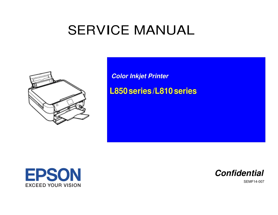 爱普生 L850 L810 850 810 喷墨打印机英文维修手册.pdf_第1页