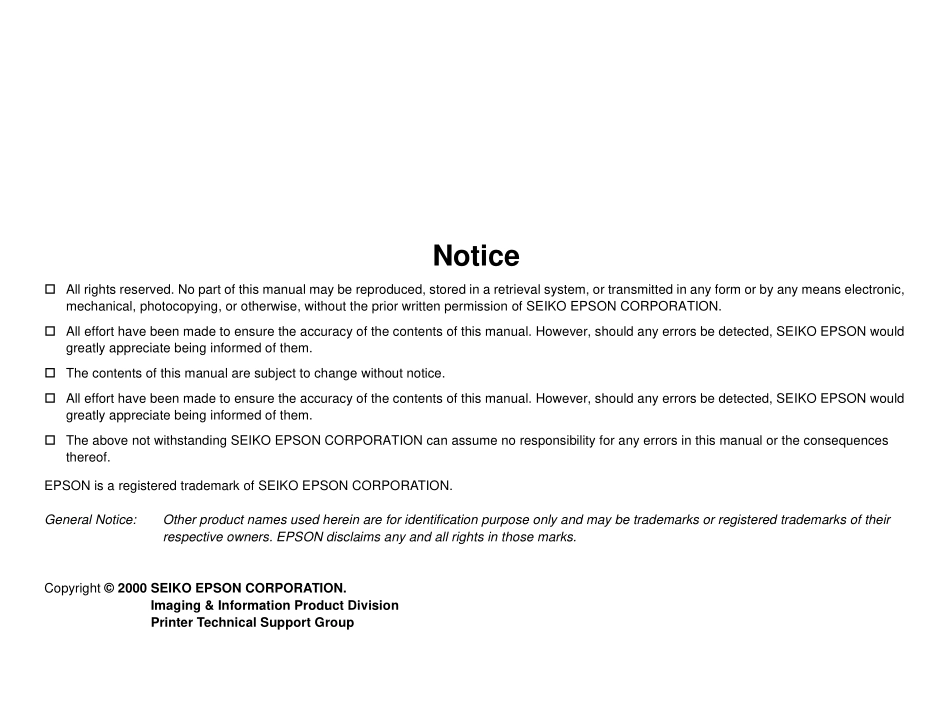 爱普生Epson EPL-5800L EPL5800Li_A英文维修手册.pdf_第2页