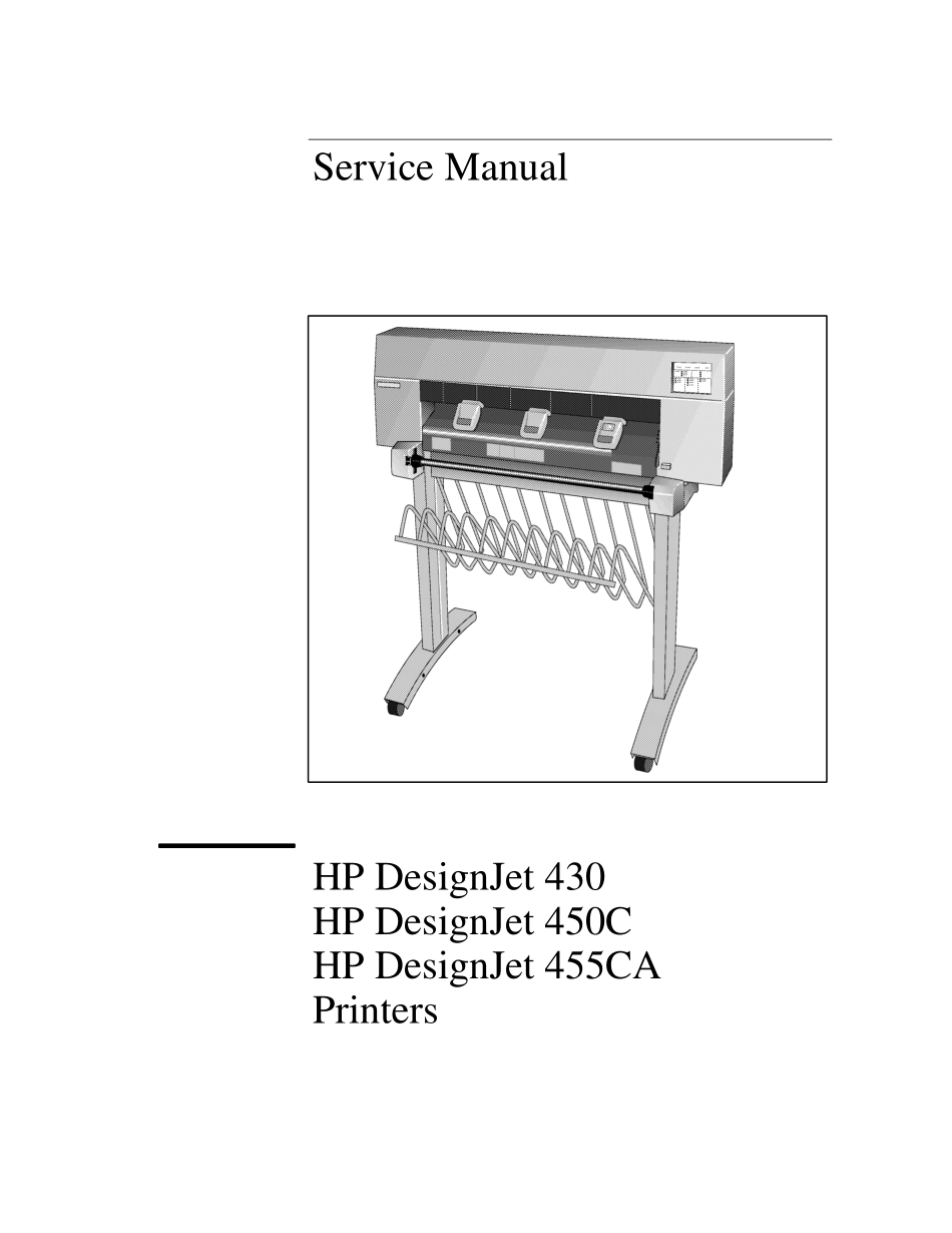 惠普 HP DesignJet 430 450C 455CA 绘图仪英文维修手册.pdf_第3页