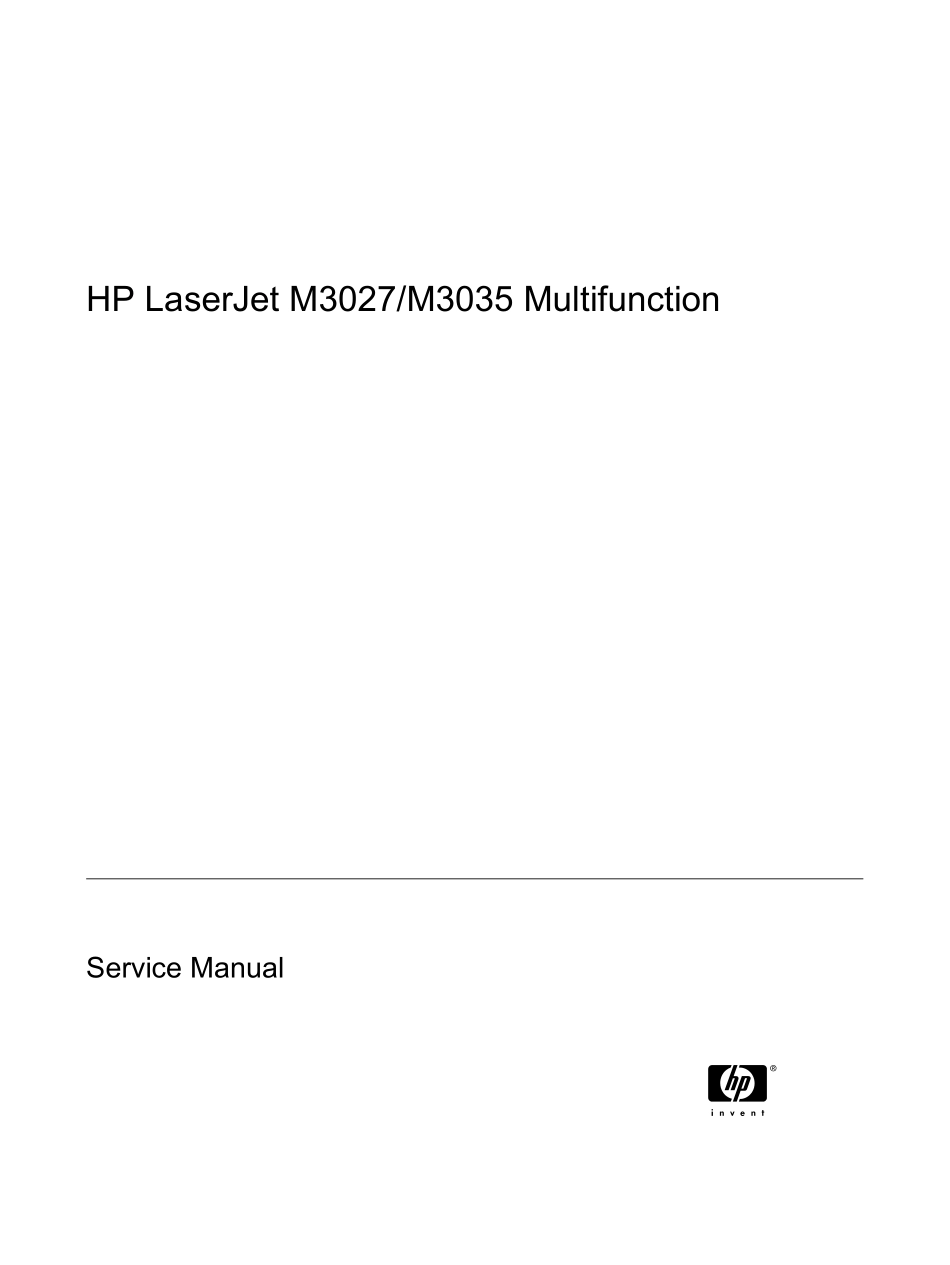 惠普 HP LaserJet M3027 M3035 MFP 激光一体机英文维修手册.pdf_第3页