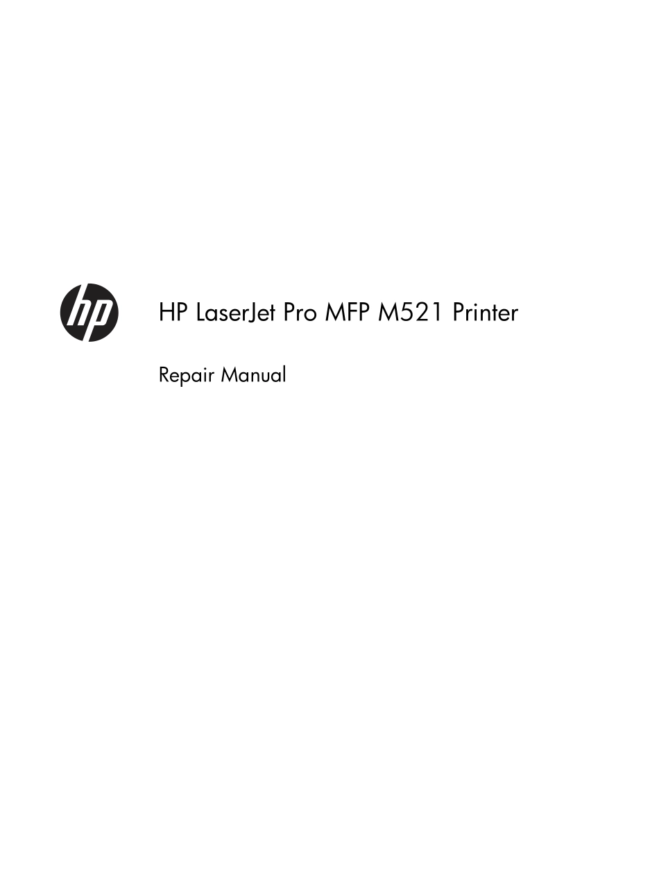 惠普 HP M521dn M521dw 黑白激光打印机英文维修手册.pdf_第3页