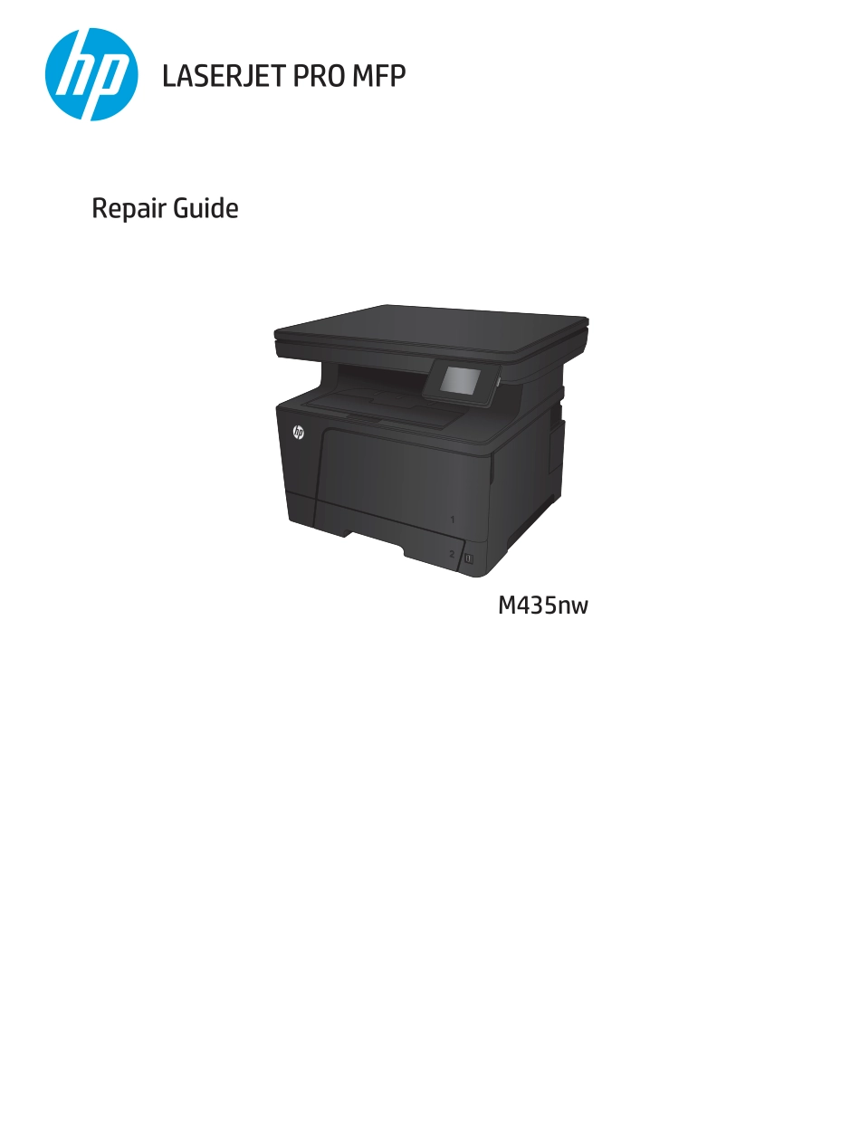 惠普 LASERJRT PRO MFP M435nw 435 打印机英文维修手册.pdf_第1页