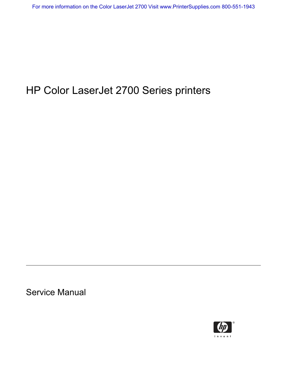 惠普Color LaserJet 2700英文维修手册.pdf_第3页