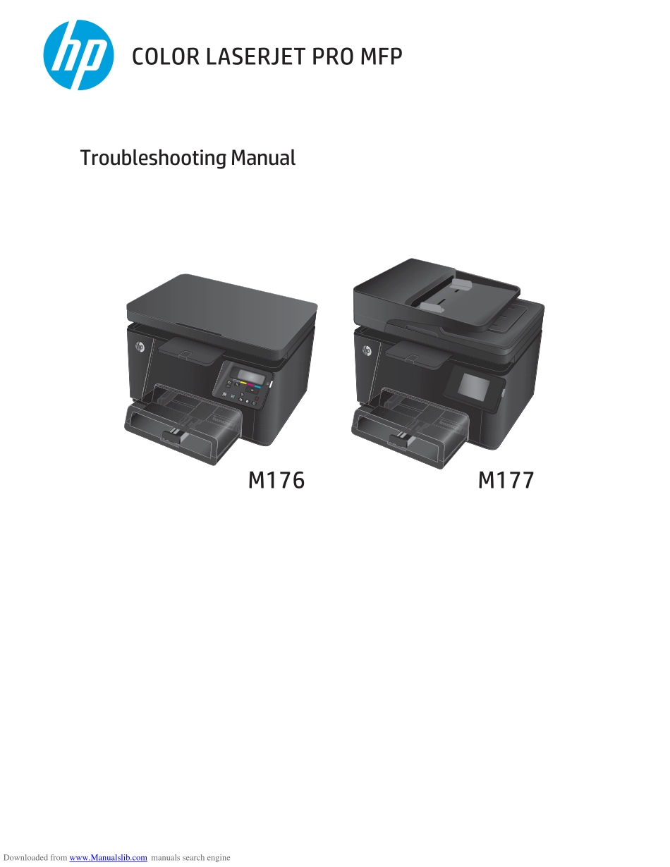 惠普Color Laserjet Pro M176 177故障排除手册.pdf_第1页