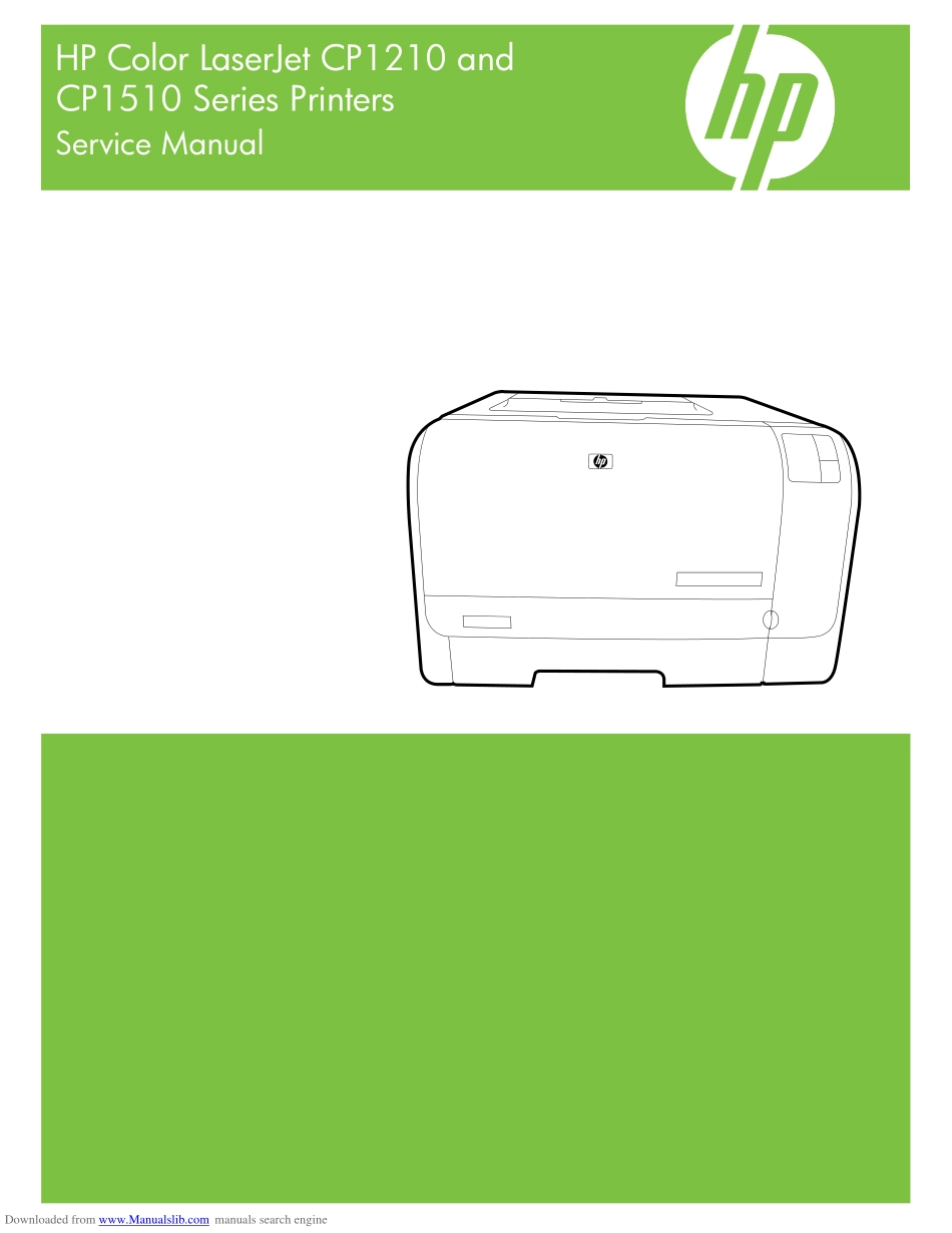 惠普 CP1215 CP1515 CP1518 CP1210 彩色激光打印机英文维修手册.pdf_第1页