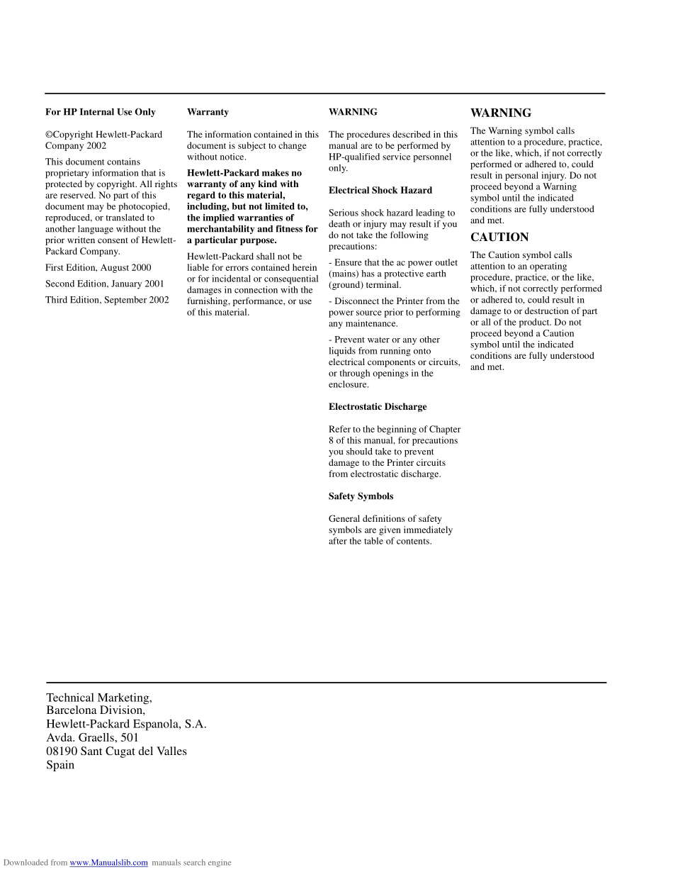 惠普 5000 5500 绘图仪英文维修手册.pdf_第2页