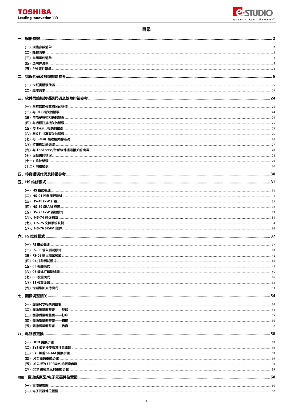 东芝 e-STUDIO 2505AC 3005AC 3505AC 4505AC 5005AC 中文服务便携维修代码手册.PDF_第2页