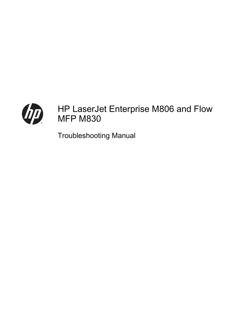 惠普 LaserJet Enterprise M806dn M806x+ M830z 806 830英文故障排除手册.pdf_第3页