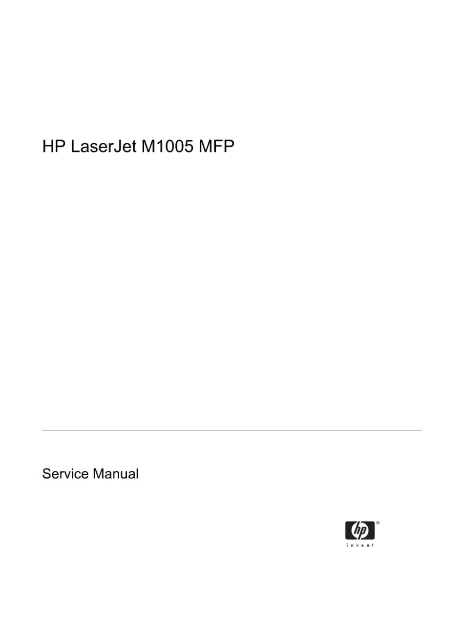 惠普 HP LaserJet M1005 MFP 激光一体机英文维修手册.pdf_第3页